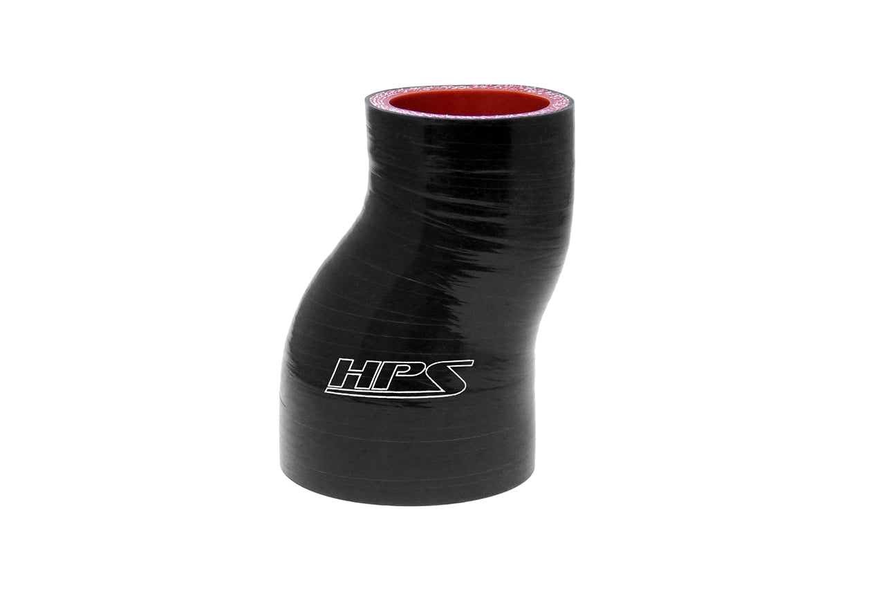 HPS Silicone Hoses, HPS 2-1/2" - 3" 4-ply Reinforced Silicone Offset Coupler Hose | Universal (HTSOR-250-300-BLK)